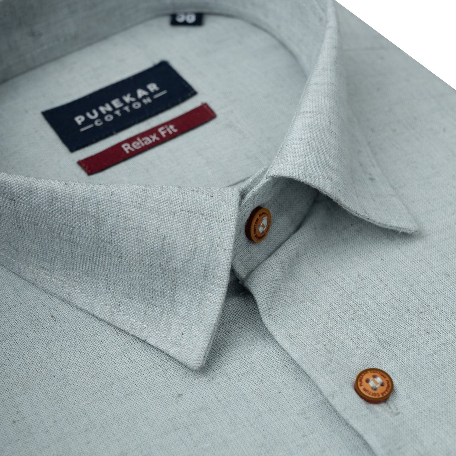 Light Blue Color Cotton Blend Kosa Texture Shirts For Men - Punekar Cotton