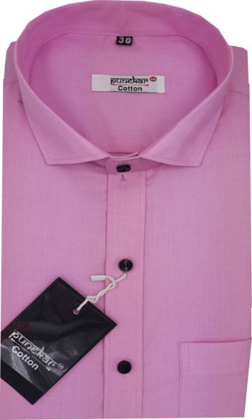 Tanmay  Cotton Satin Pink Color Full Sleeves Formal Shirt for Men's.