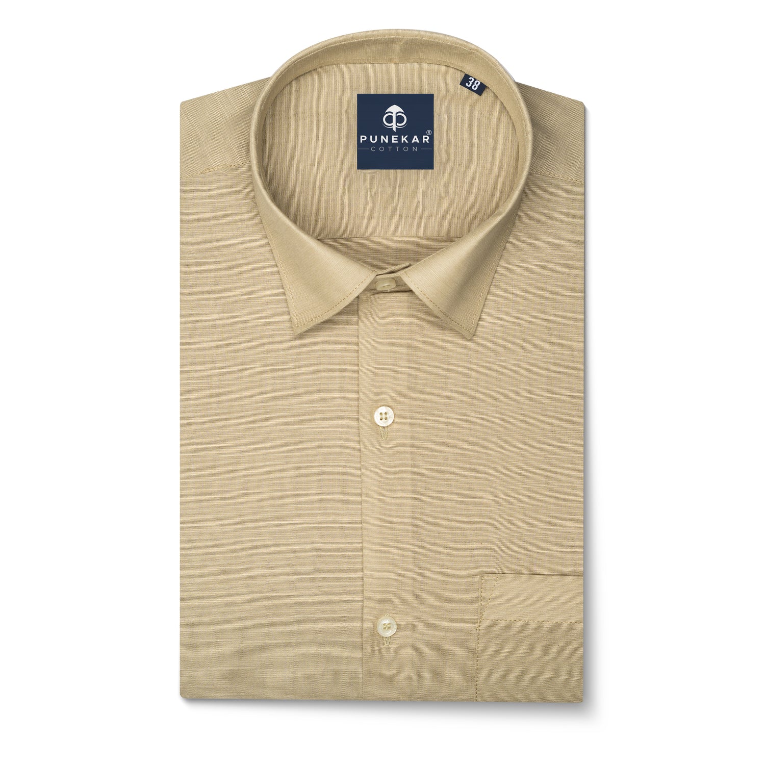 Font Color Lining Texture Pure Cotton Shirt For Men