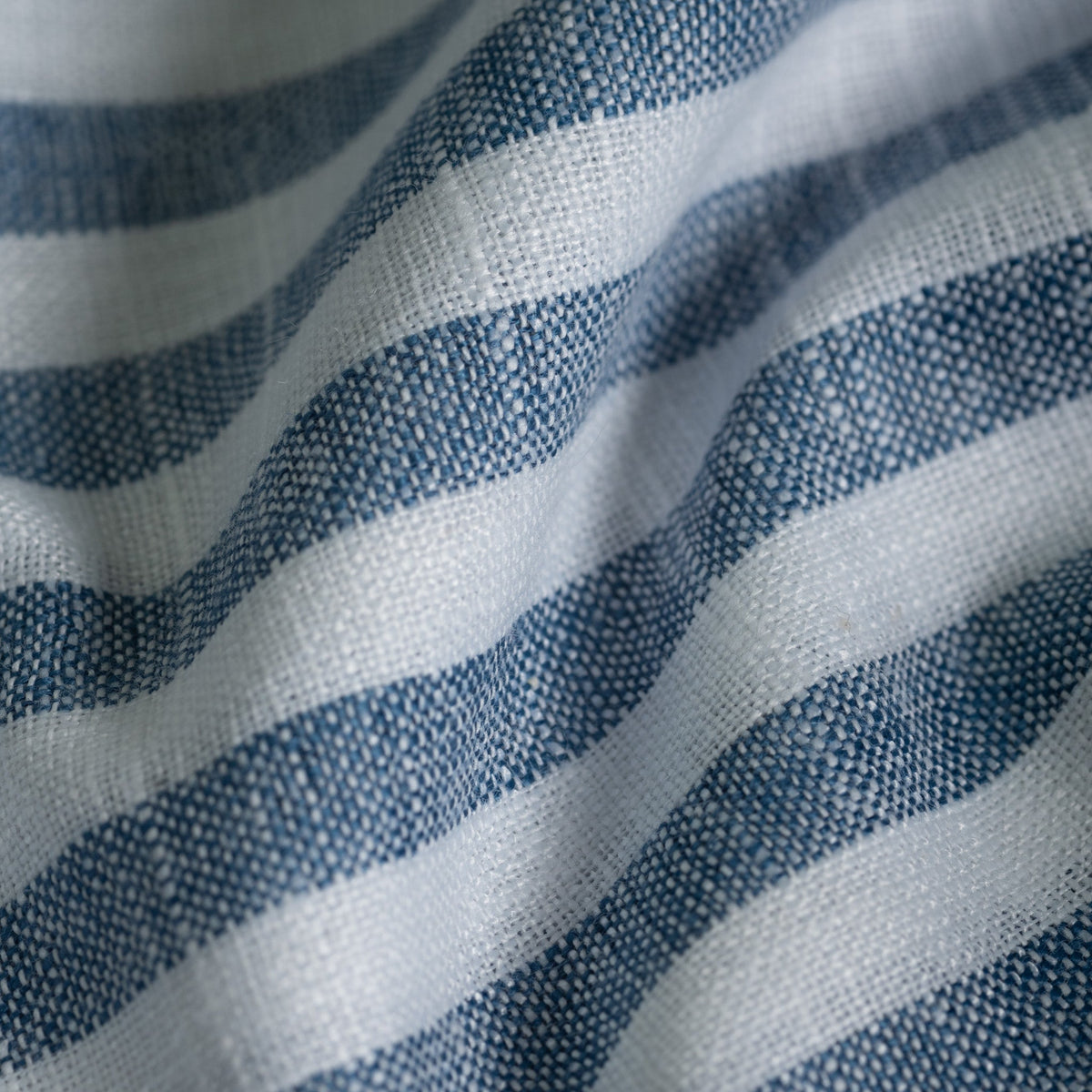 Ash Blue Vertical Stripes Cotton Linen Shirt for Men - Punekar Cotton