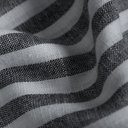 Ash Grey Vertical Stripes Cotton Linen Shirt for Men - Punekar Cotton