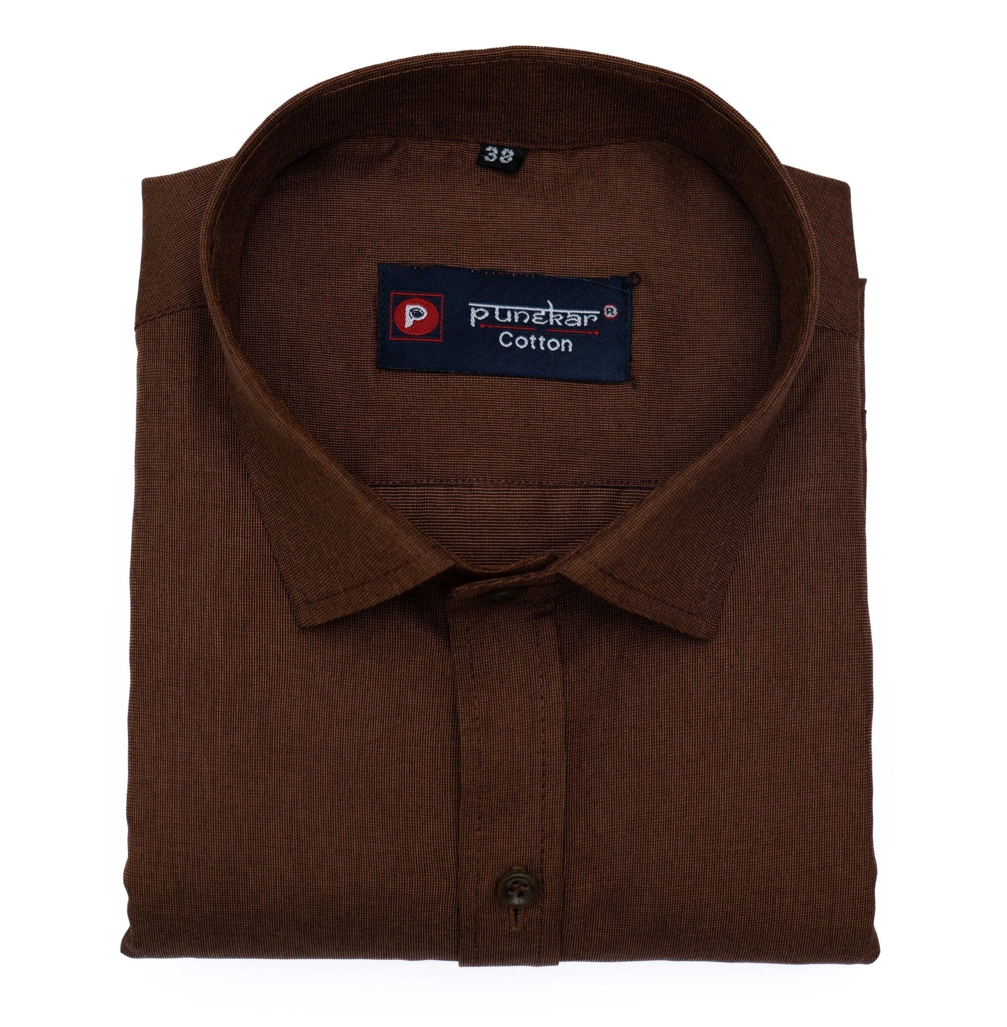 Black Color Polyester Shirt For Men - Punekar Cotton