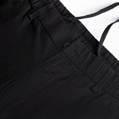 Black Everyday Cotton Linen Straight-Fit Pants for Men - Punekar Cotton