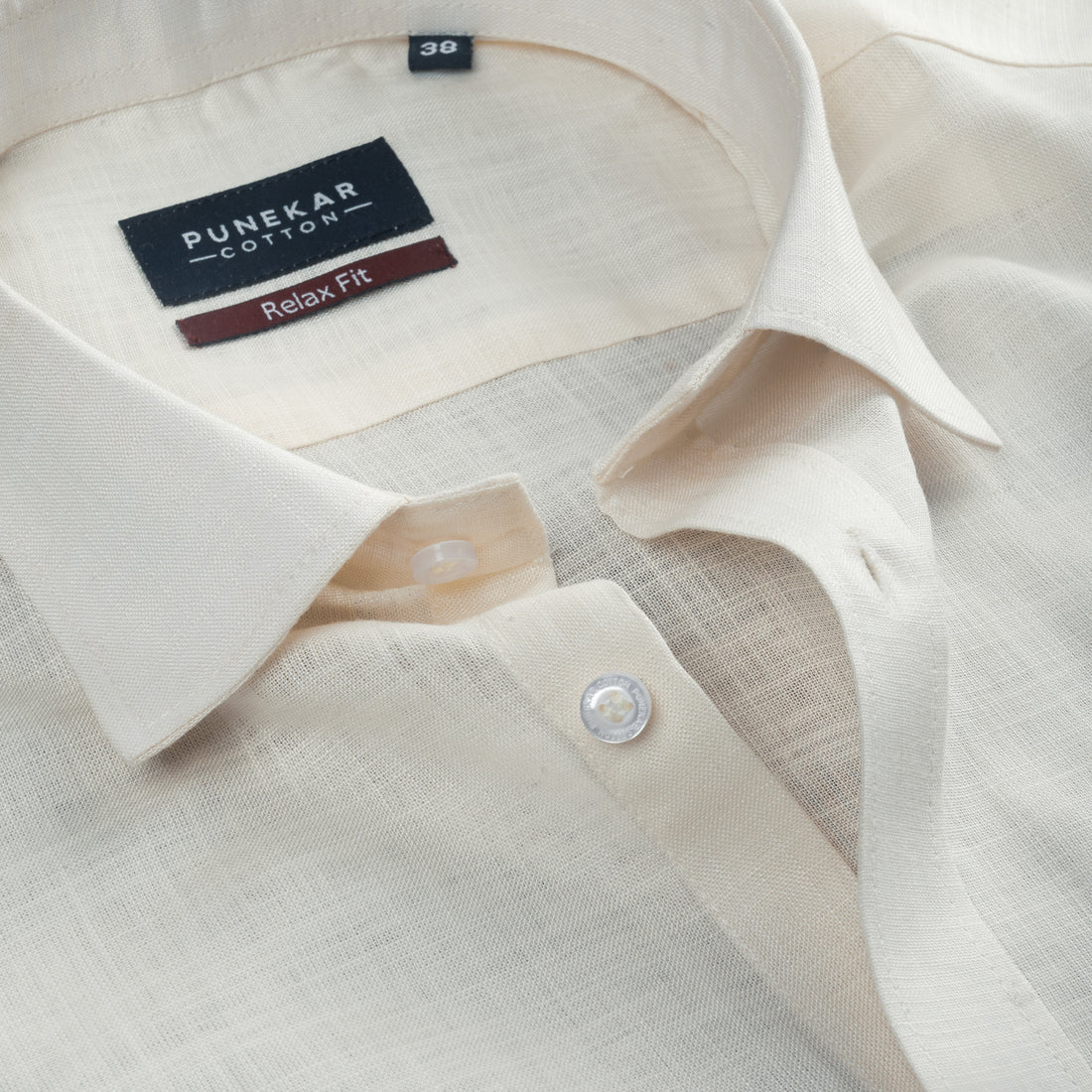 Off White Color Lyocell Cotton Shirt For Men