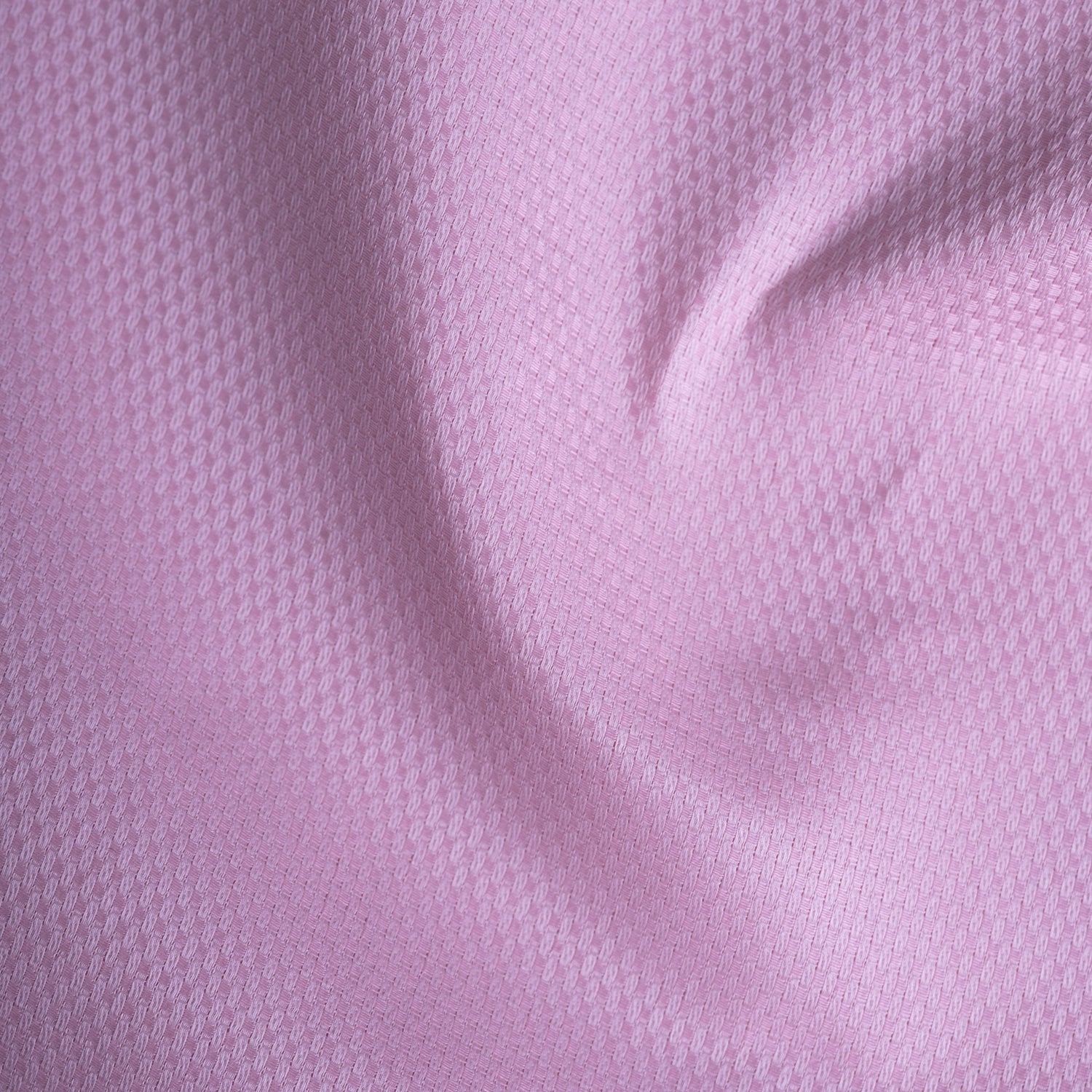 Powder Pink MattMini Textured Cotton Tencel Shirt For Men