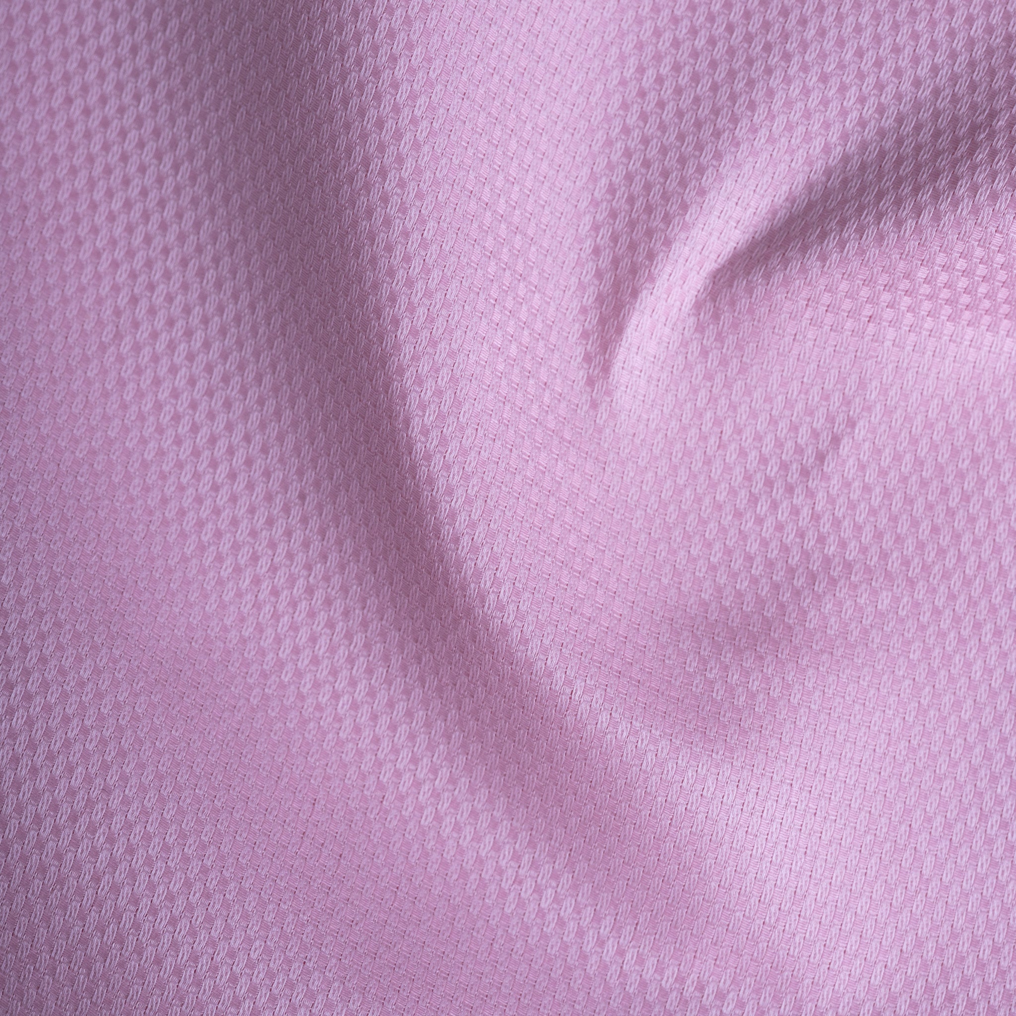 Powder Pink MattMini Textured Cotton Tencel Shirt For Men