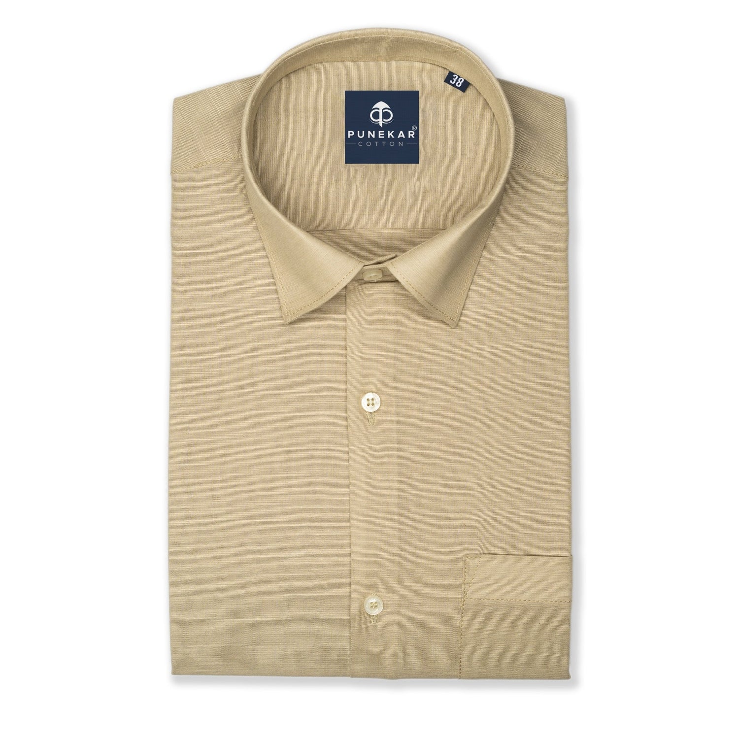 Font Color Lining Texture Pure Cotton Shirt For Men - Punekar Cotton