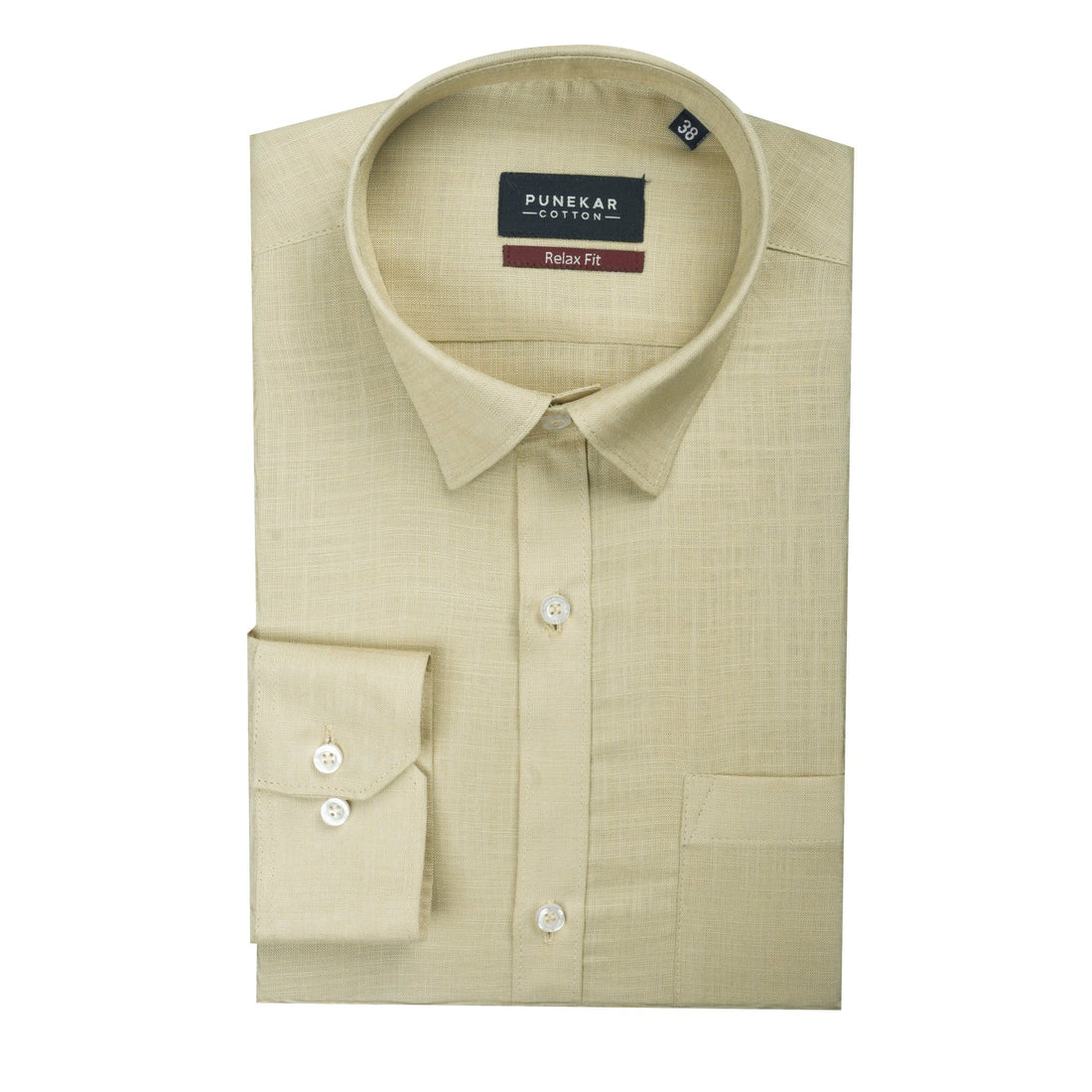 Font Color Lyocell Cotton Shirt For Men - Punekar Cotton