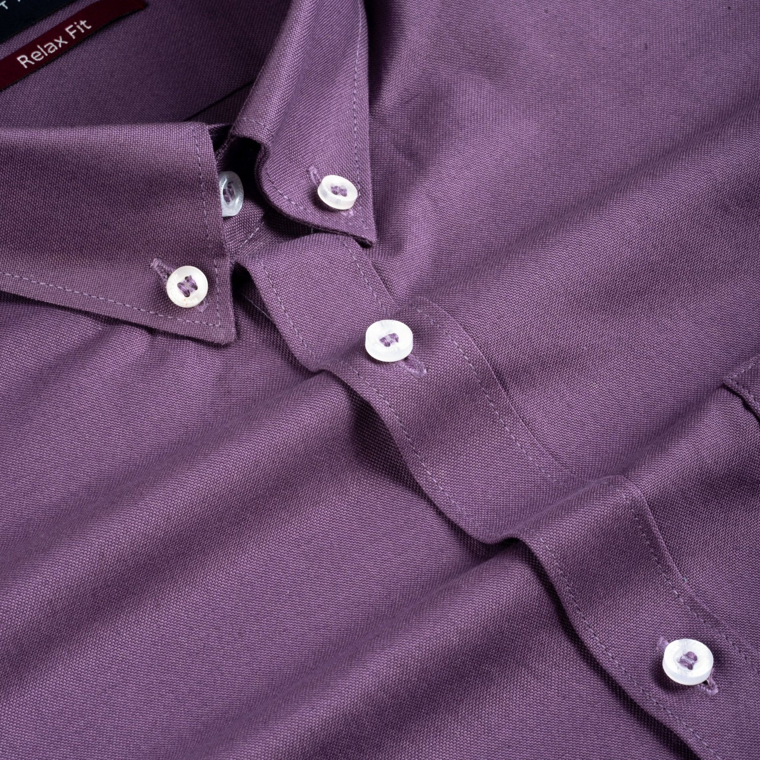 Grape Colour Cotton Oxford Button Down Collar Shirt For Men - Punekar Cotton
