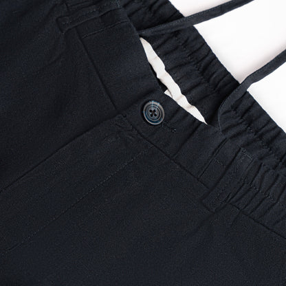 Navy Blue Everyday Cotton Linen Straight-Fit Pants for Men - Punekar Cotton
