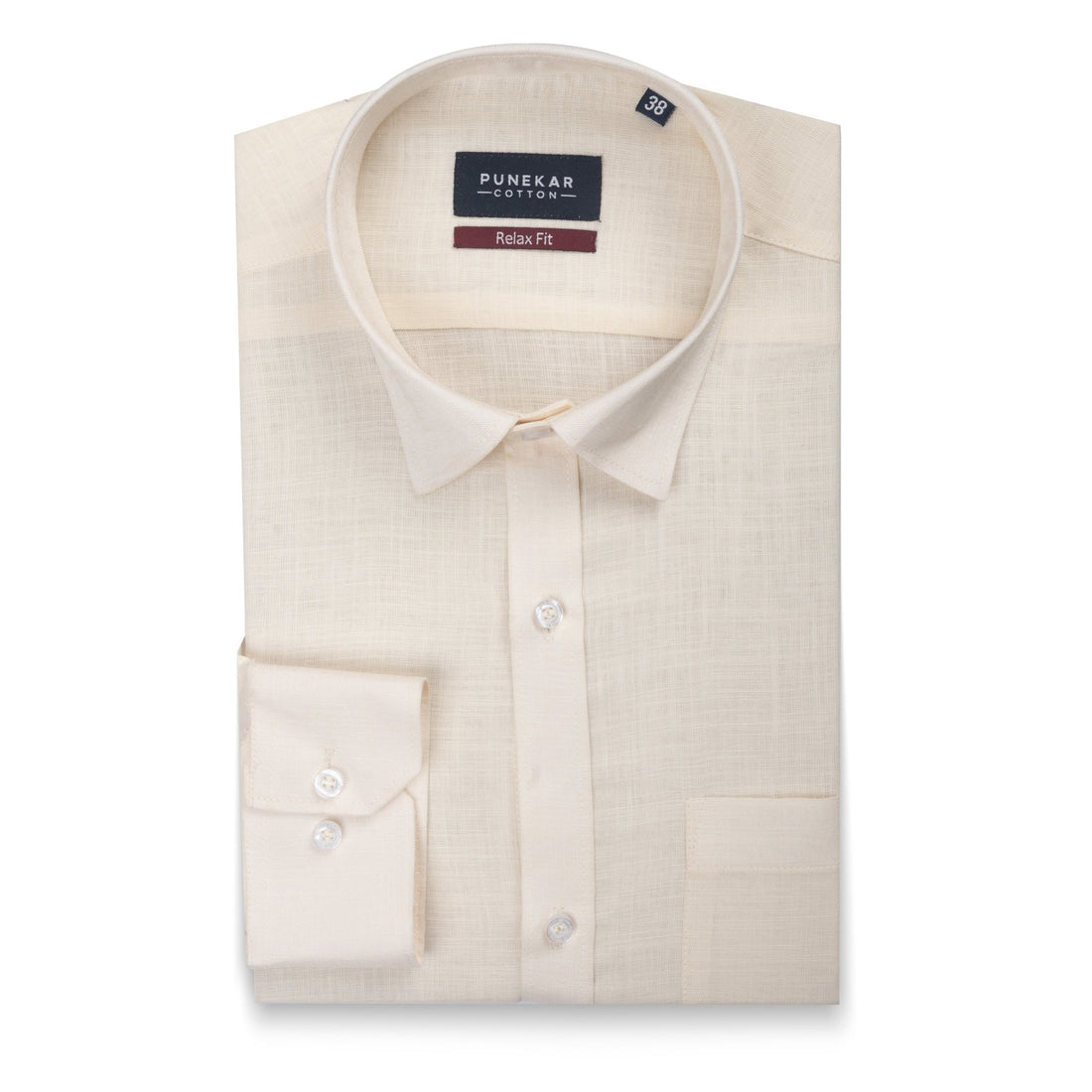 Off White Color Lyocell Cotton Shirt For Men - Punekar Cotton