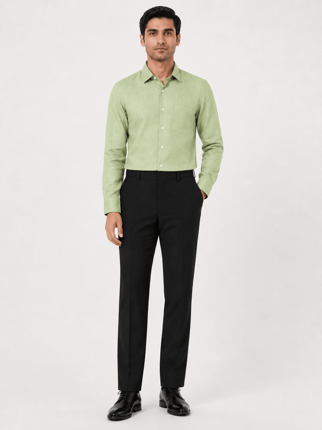 Pista Green 60Lea Pure Linen Shirt For Men - Punekar Cotton