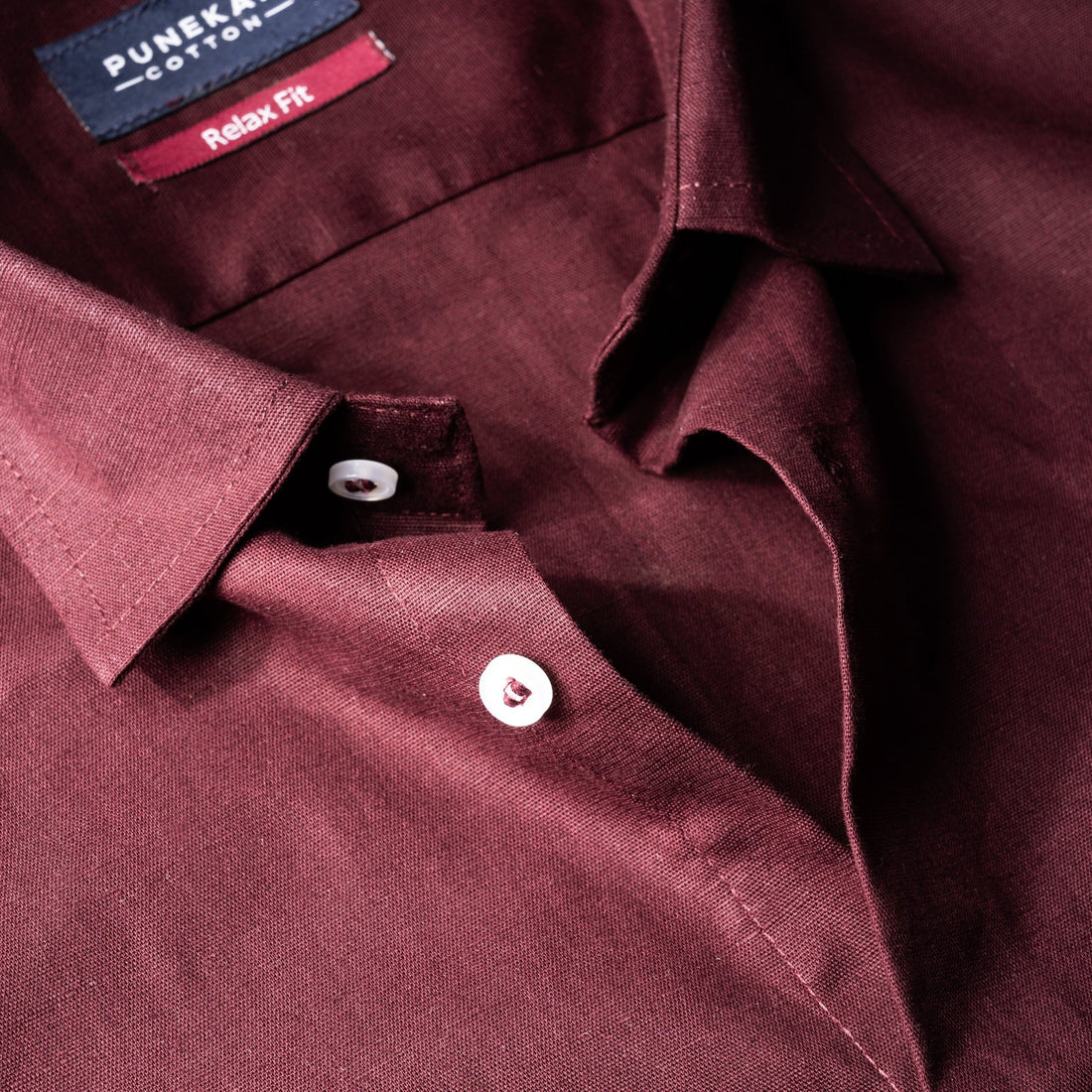 Wine Color Solid Pure Cotton For Men - Punekar Cotton