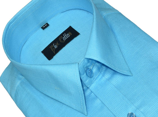 Blue Color Casa Linen Shirt For Men's - Punekar Cotton