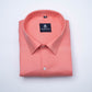 Brick Pink Color Pure Cotton Wide Stripe Shirt For Men - Punekar Cotton