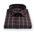 Brown-Grey Color Poly Cotton Casual Checked Shirt For Men - Punekar Cotton