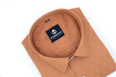 Copper Color Embroidery Cotton Shirt For Men - Punekar Cotton