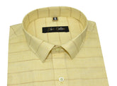 Cream Color 3D Lining Cotton Shirts For Men's - Punekar Cotton
