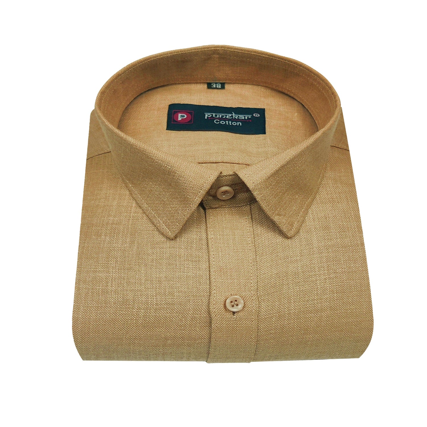 Font Color Blended Linen Shirt For Men&