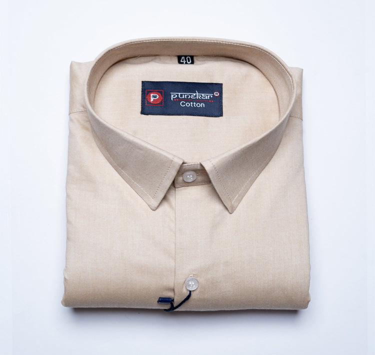 Font Color Satin Cotton Shirt For Men - Punekar Cotton