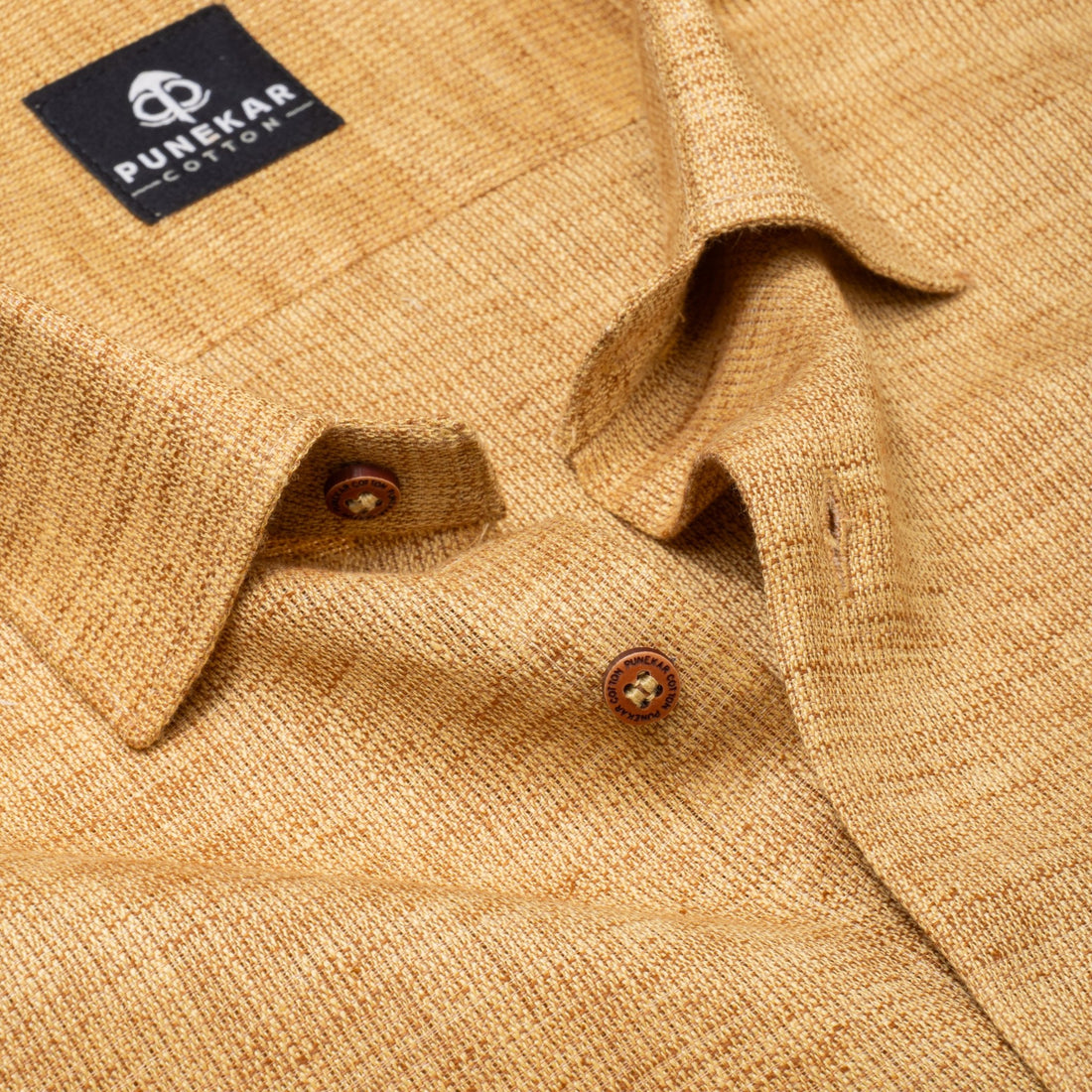 Light Brown Color Combed Cotton Shirts For Men - Punekar Cotton