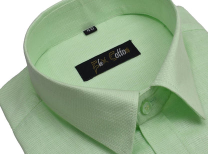 Light Green Color Casa Linen Shirt For Men&