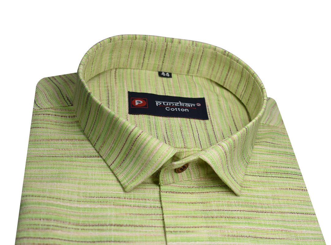 Light Green Color Handmade Shirt For Men&