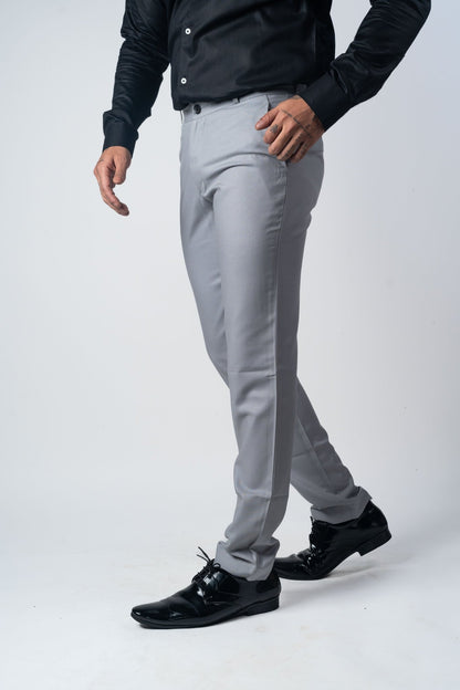 Light Grey Color Formal Cotton Pant for Men - Punekar Cotton
