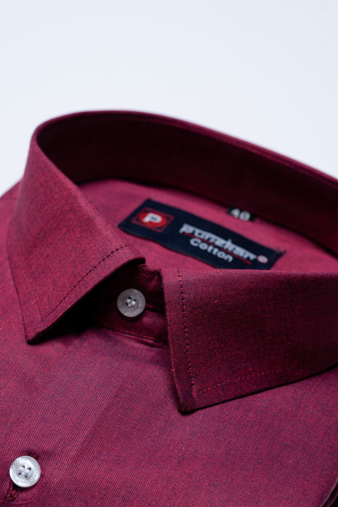 Maroon Color Satin Cotton Shirt For Men - Punekar Cotton