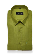 Mehendi Color Casa Linen Shirt For Men's - Punekar Cotton