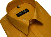 Mustard Color Cotton Butta Shirts For Men's - Punekar Cotton