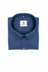 Navy Blue Color Linen Formal Shirts For Men - Punekar Cotton