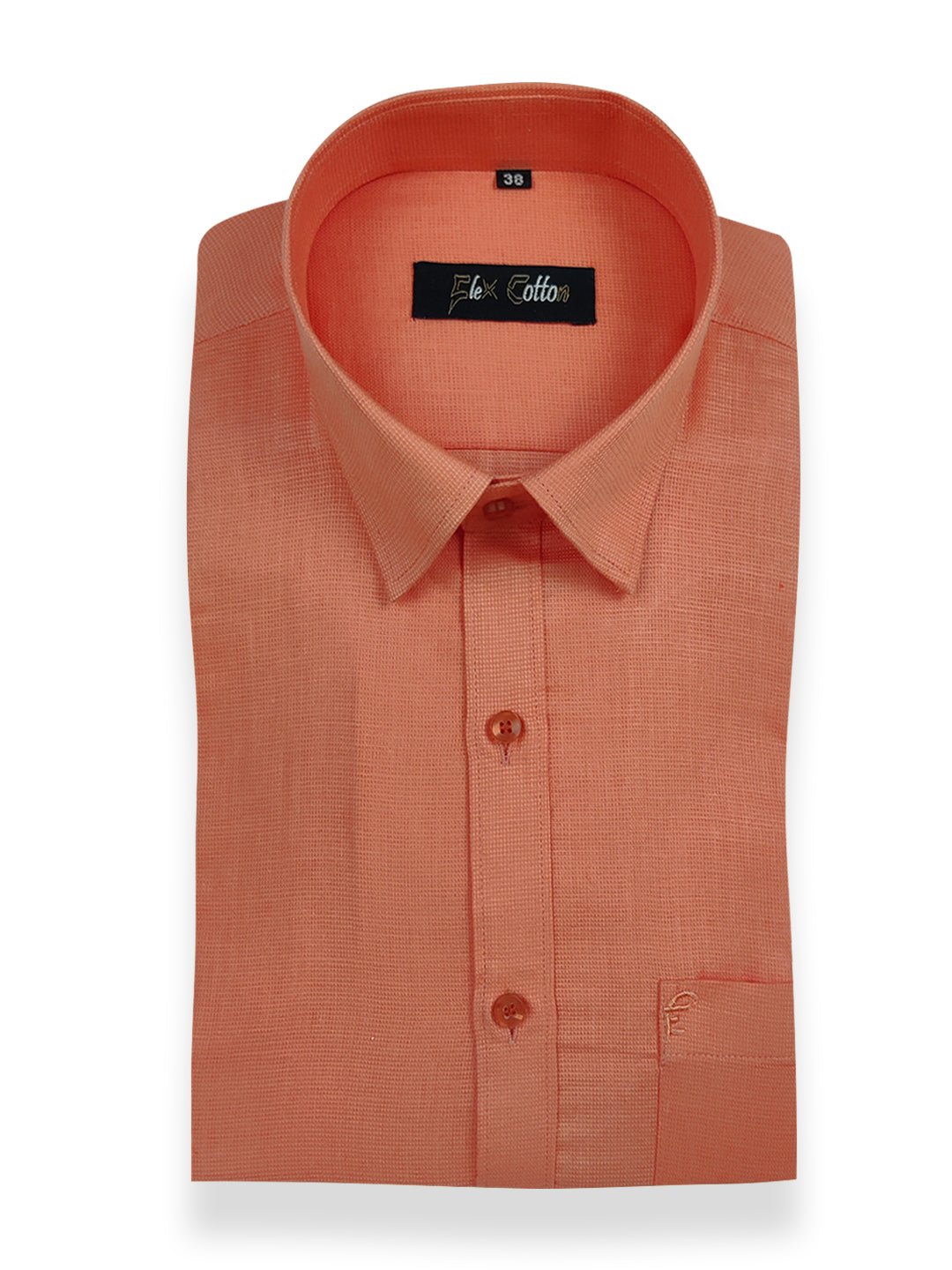 Orange Color Casa Linen Shirt For Men&