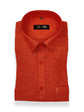 Orange Color Dual Tone Matty Cotton Shirt For Men's - Punekar Cotton