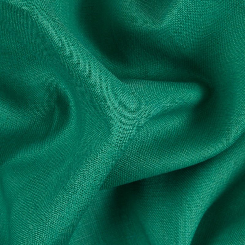 Punekar Cotton Green Color Pure Linen Unstitched Fabric for Men Shirt and Kurta&
