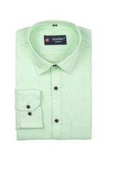 Punekar Cotton Light Green Color Silky Linen Cotton Shirt for Men's. - Punekar Cotton
