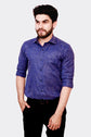 Punekar Cotton Men's Formal Handmade Dark Blue Color Shirt for Men's. - Punekar Cotton