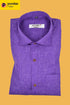 Punekar Cotton Men's Formal Handmade Purple Color Shirt for Men's. - Punekar Cotton
