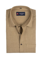 Punekar Cotton Multi Color Linning Criss Cross Woven Cotton Shirt for Men's. - Punekar Cotton