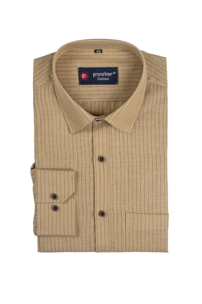 Punekar Cotton Multi Color Linning Criss Cross Woven Cotton Shirt for Men&