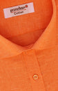 Punekar Cotton Orange Color Cotton Linen Formal Shirt for Men's.