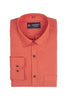 Punekar Cotton Orange Color Linning Criss Cross Woven Cotton Shirt for Men&