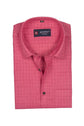 Punekar Cotton Pink Color Check Criss Cross Woven Cotton Shirt for Men's. - Punekar Cotton