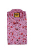 Punekar Cotton Pink Color Printed Pure Cotton Handmade Formal Shirt for Men's. - Punekar Cotton
