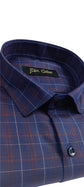 Purple Color Poly Cotton Casual Checked Shirt For Men