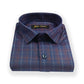Purple Color Poly Cotton Casual Checked Shirt For Men - Punekar Cotton