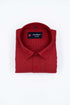 Red Color Cotton Self Woven Checks Handmade Shirts For Men's - Punekar Cotton