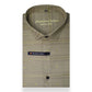 Tan Color Pure Cotton Panelled Butta Stripes Shirts For Men's - Punekar Cotton