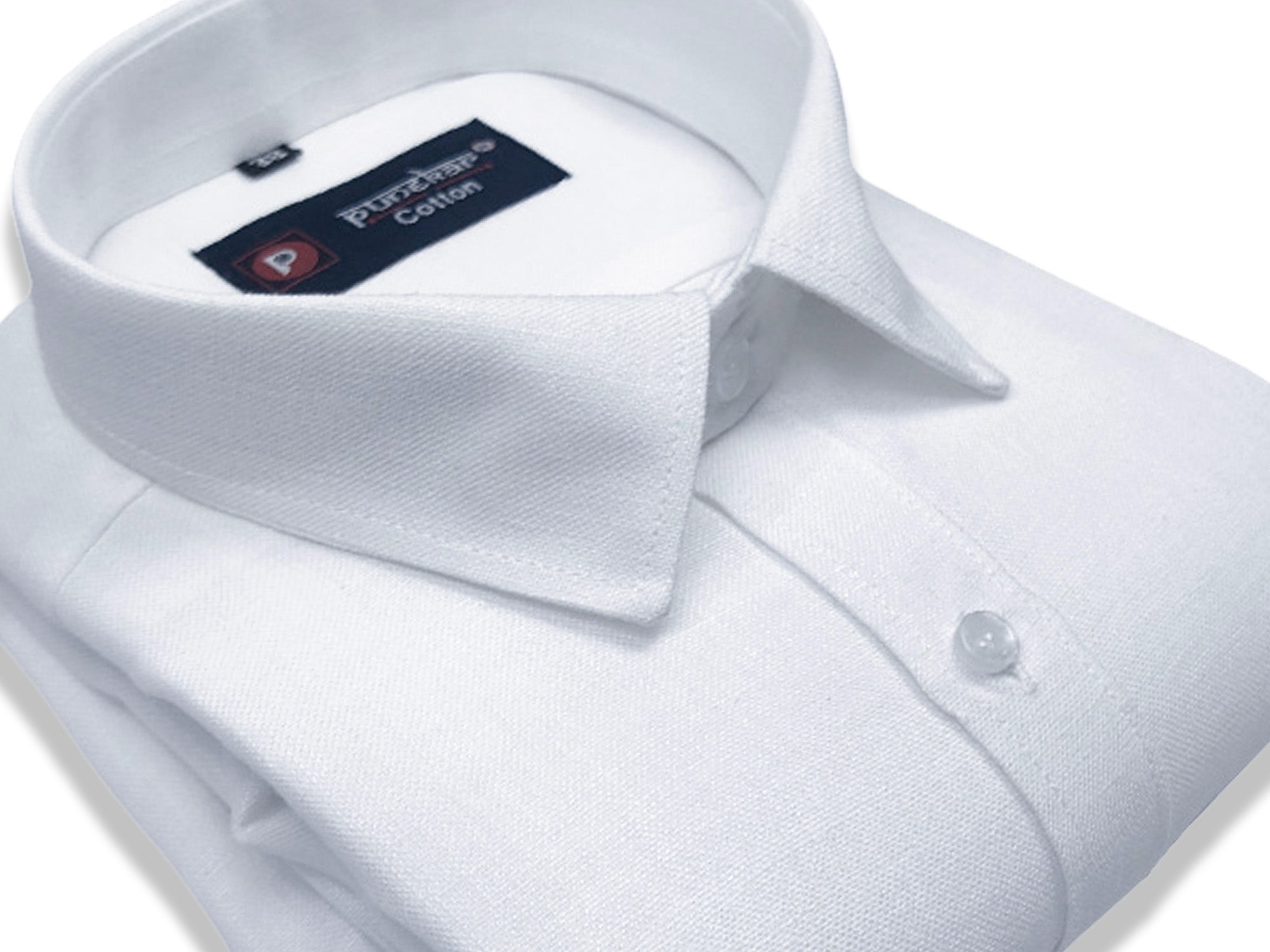 White Color Blended Linen Shirt For Men&