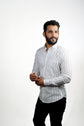 White Color Pure Cotton Lining Shirt For Men - Punekar Cotton